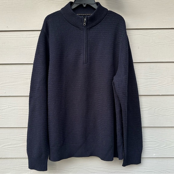 Billy Reid Merino Wool Sweater Black Long Sleeve
